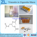 Triacetin in cigarette filters to plasticize and solidify